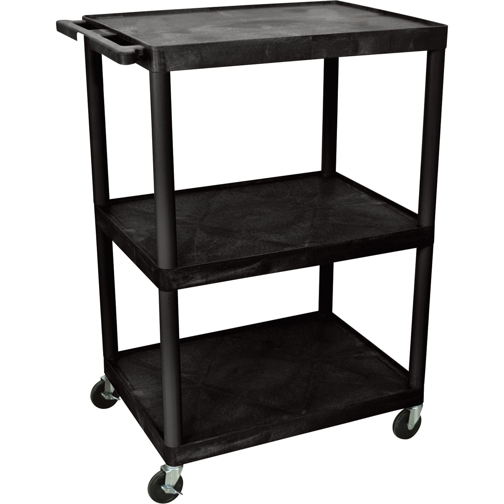 Luxor Utility Cart, 400-Lb. Capacity, 48.25in.H, Black, Model# LP48-B